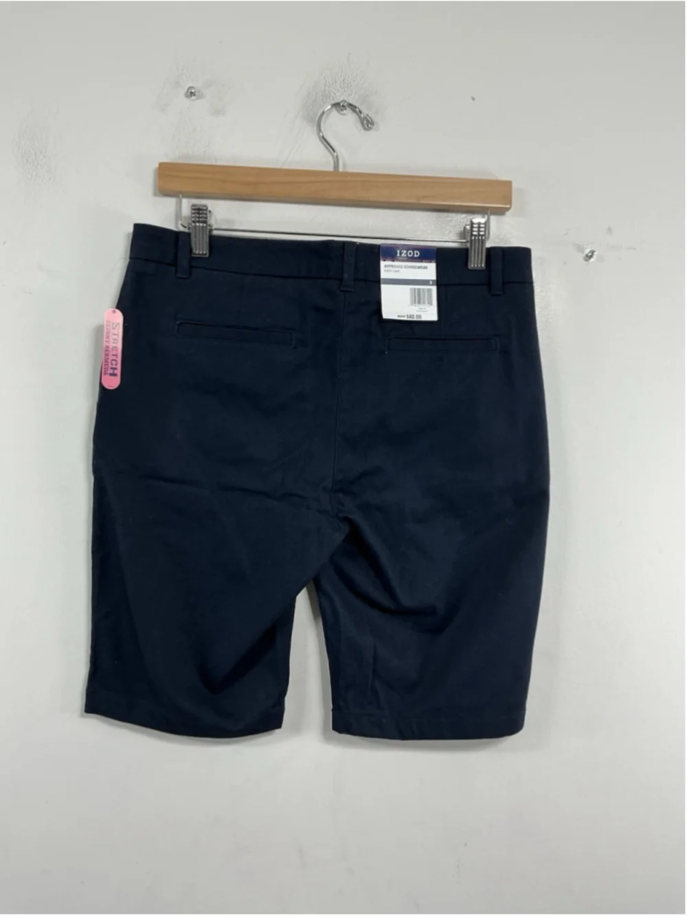 Womans Jr NWT Izod Approved School Wear Bermuda Shorts Size 9 Navy - Picture 2 of 7